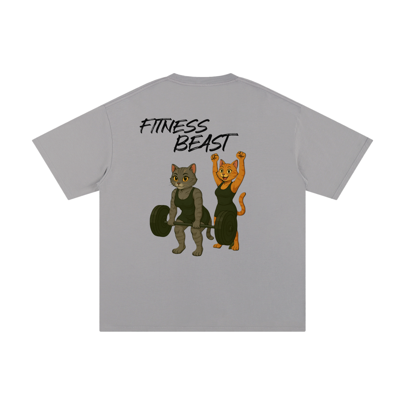 Cat Lifting Pure Cotton T-Shirt