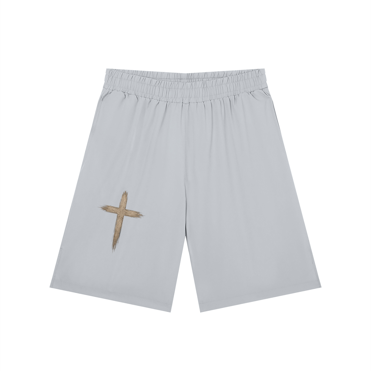 Men’s Solid Cross Elastic Waist Shorts
