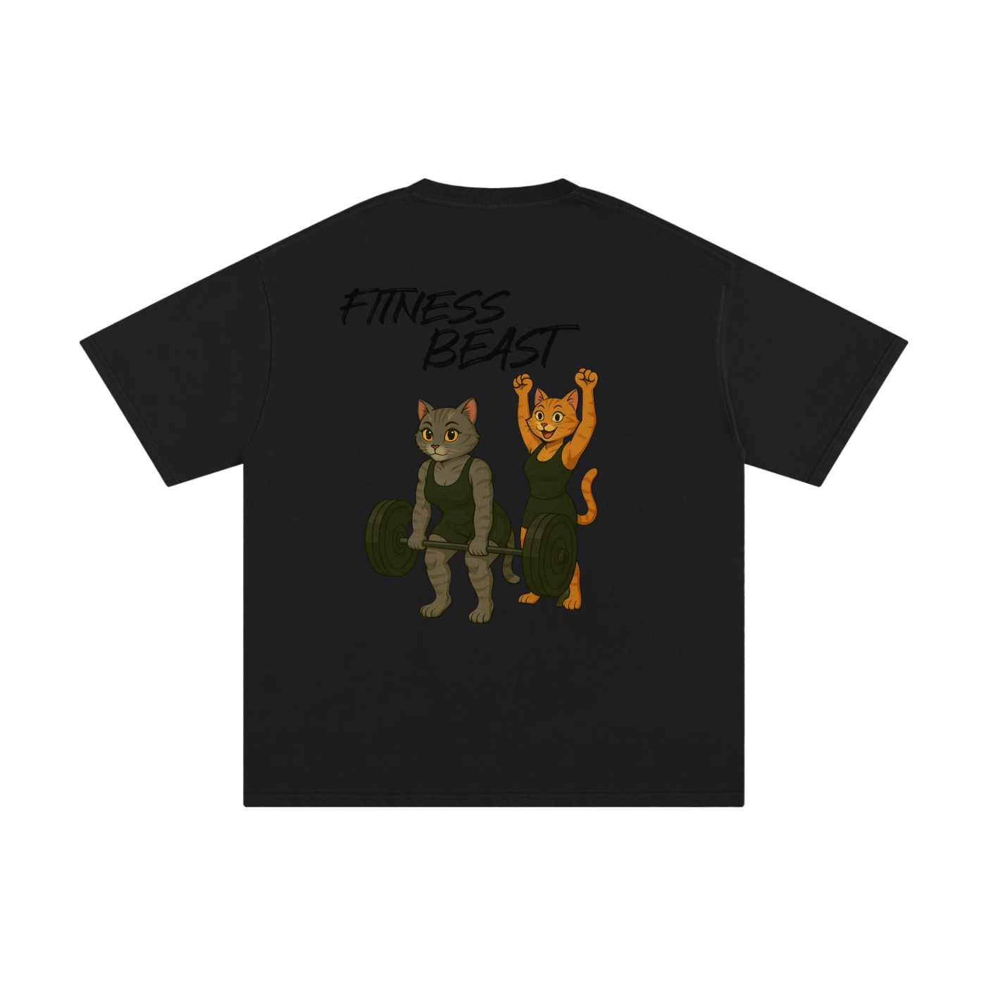 Cat Lifting Pure Cotton T-Shirt