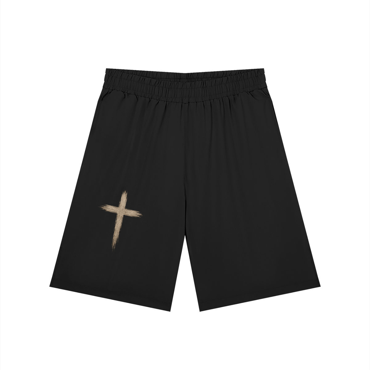 Men’s Solid Cross Elastic Waist Shorts