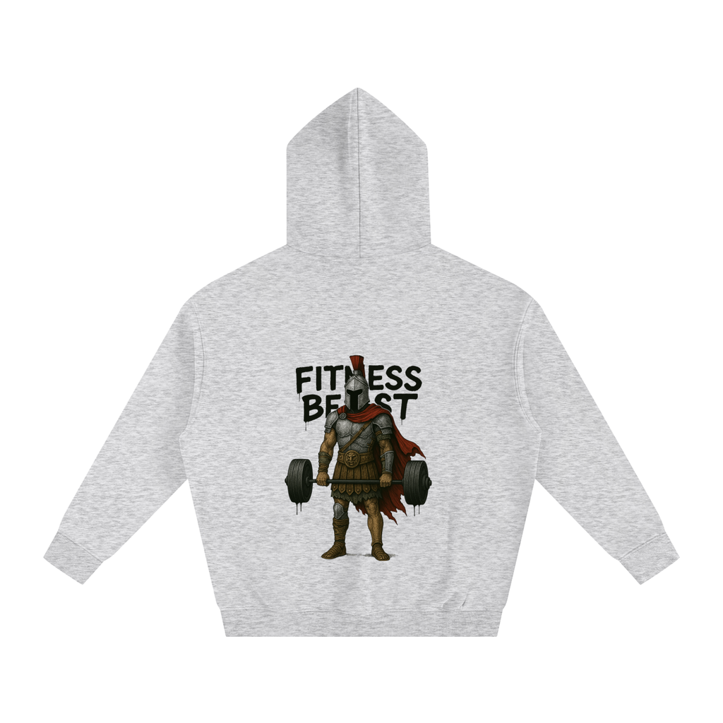 Oversize Fleeced Knight lifting Hoodie