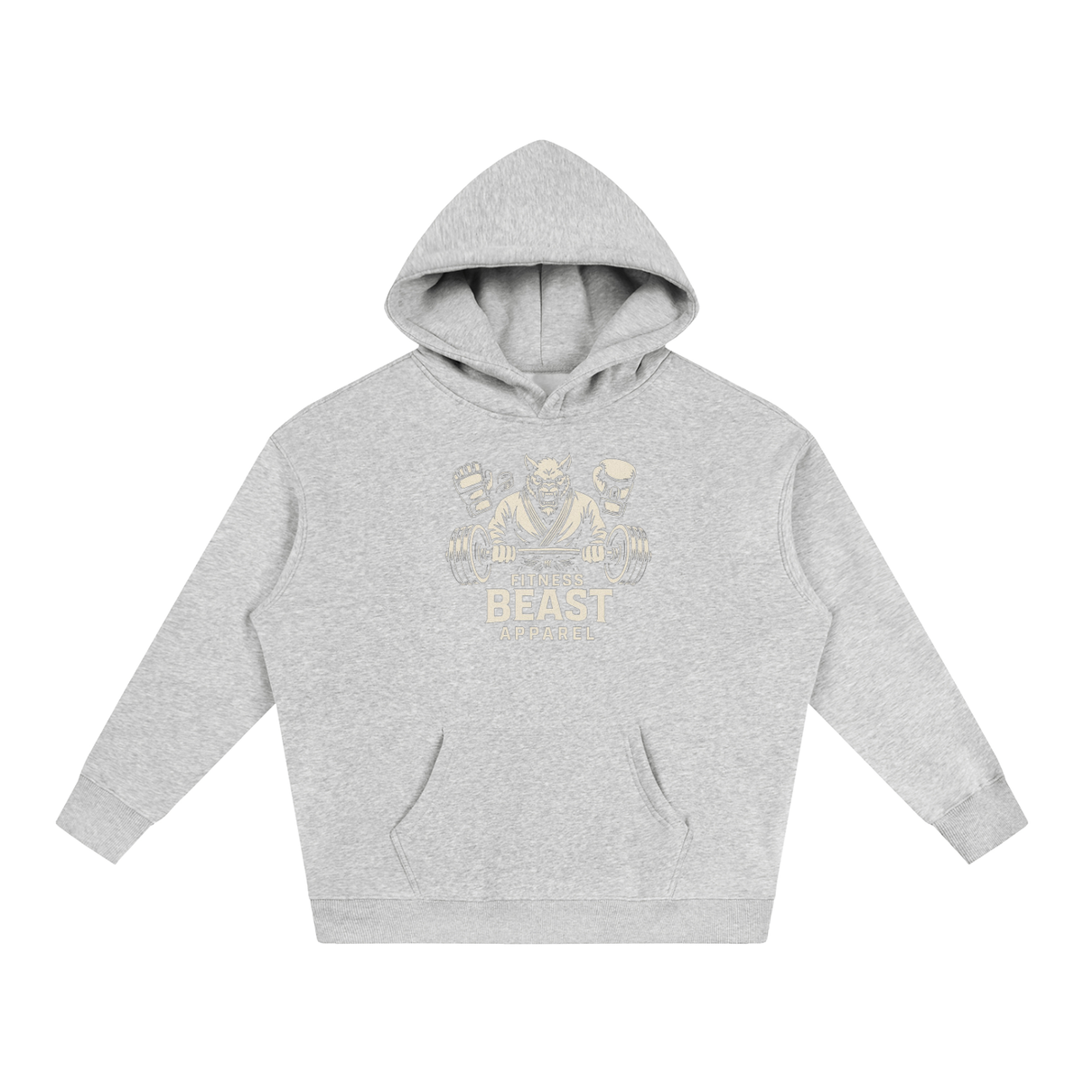 Oversize Fitness Beast Fleeced Hoodie