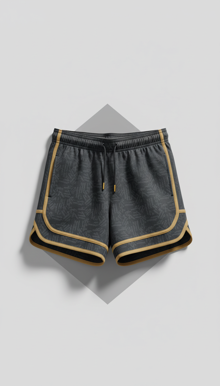 Scripture Gold-accent athletic shorts