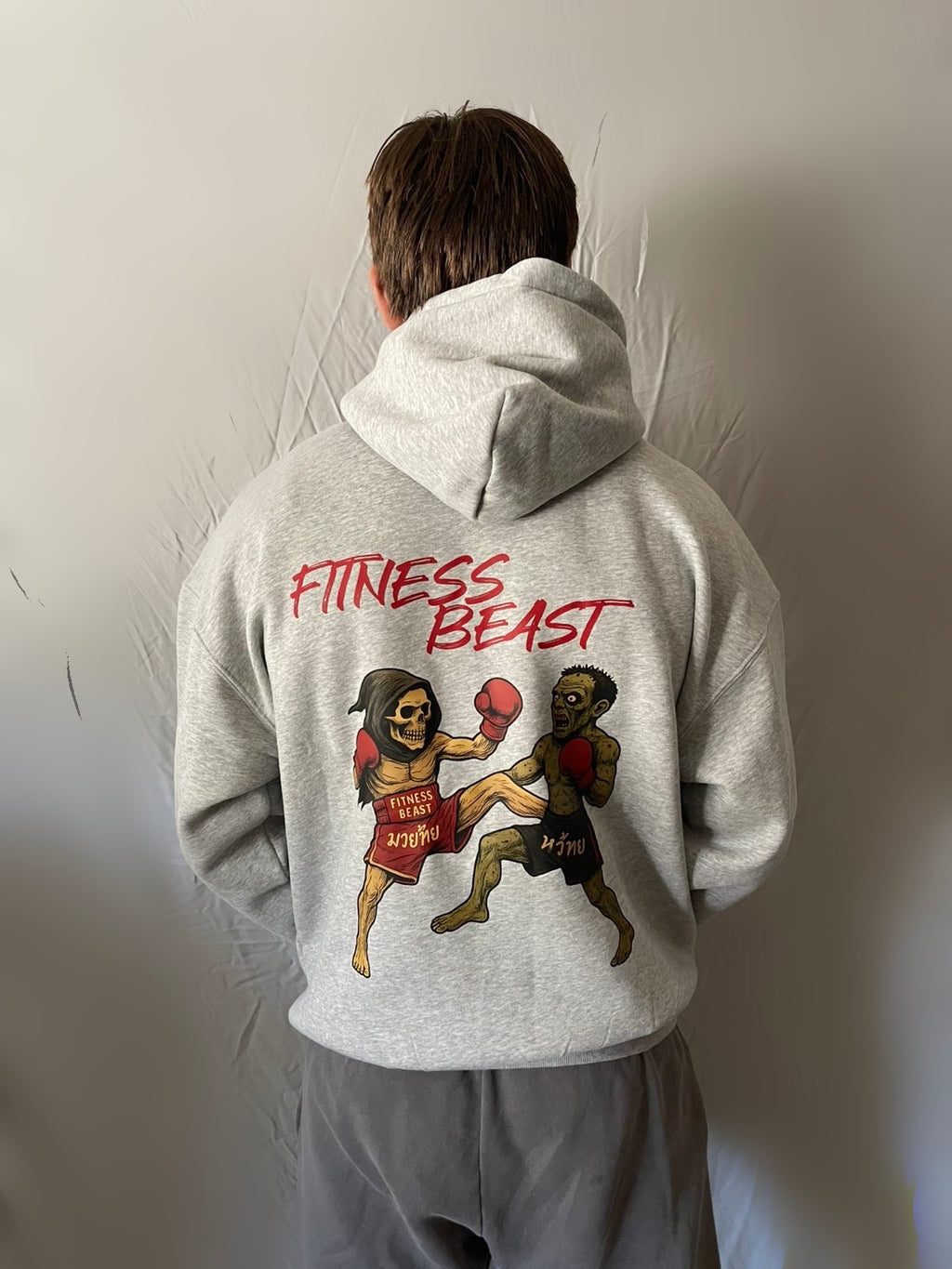 Muay Thai Reaper and Zombie Premium Hoodie
