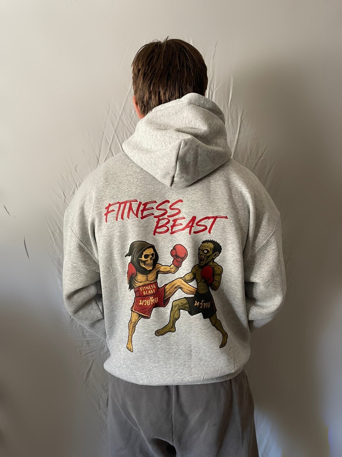 Muay Thai Reaper and Zombie Premium Hoodie