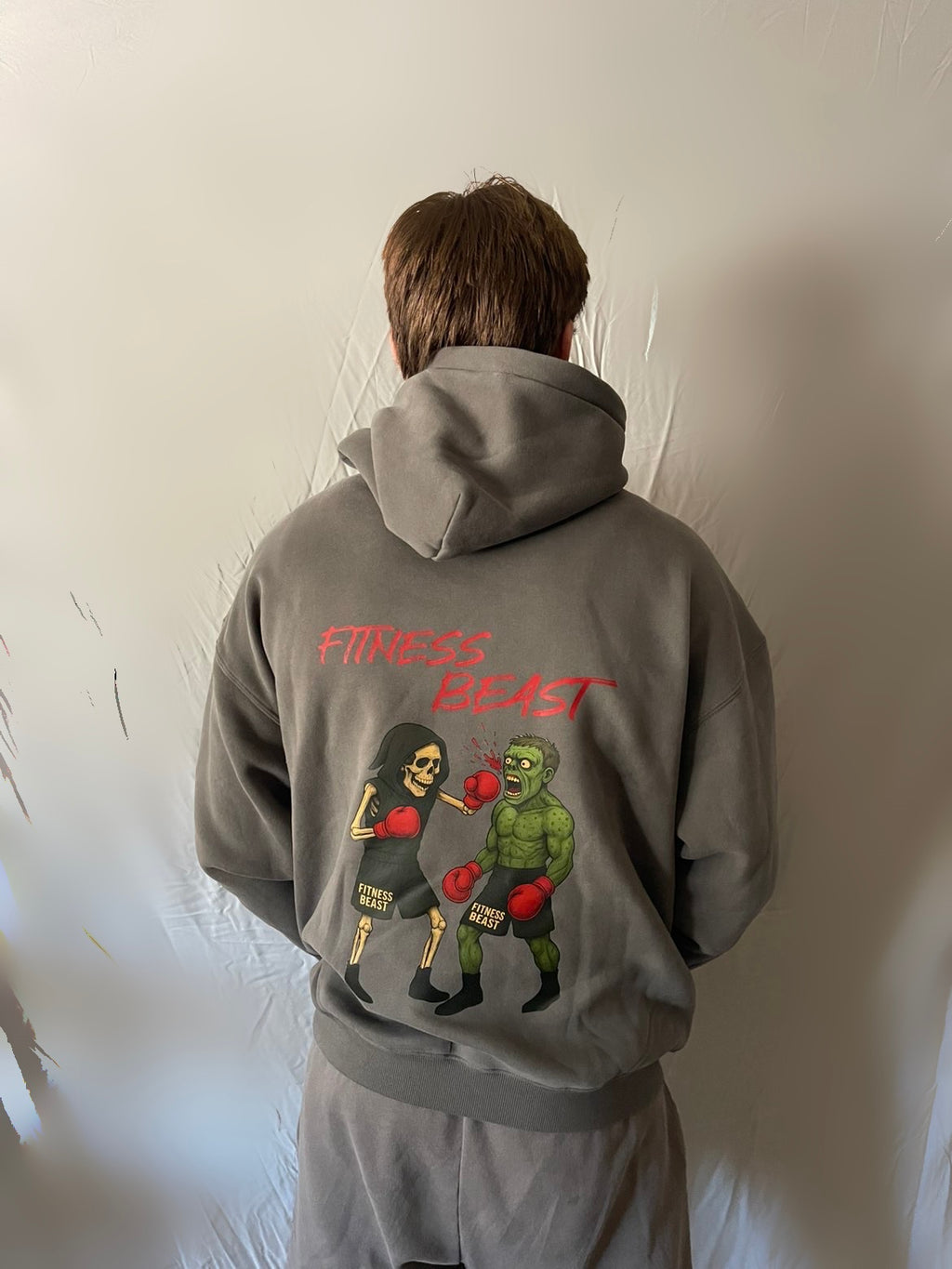 Reaper and Zombie Boxing  Premium Hoodie