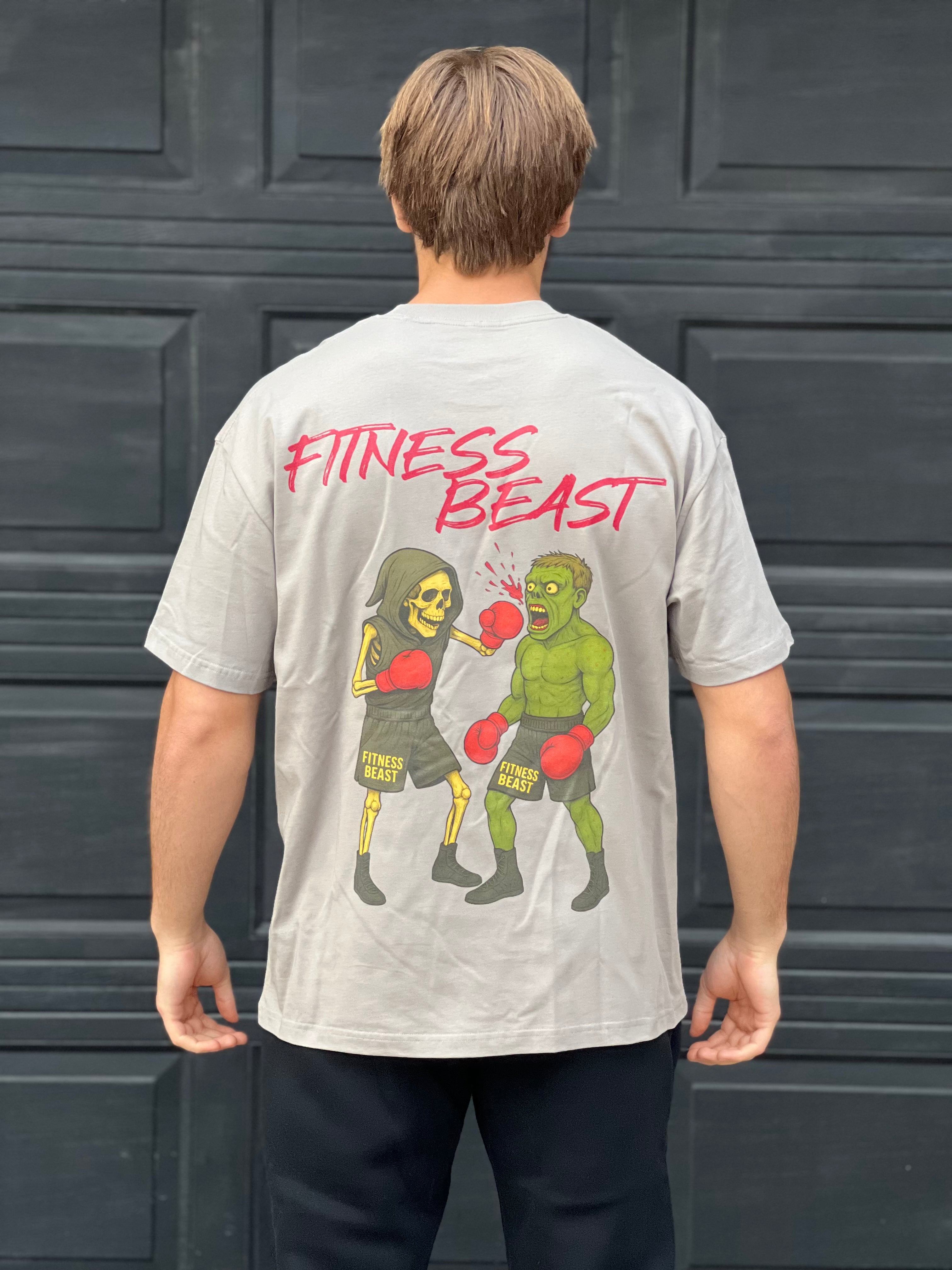 Reaper And Zombie Boxing Oversized T-Shirt