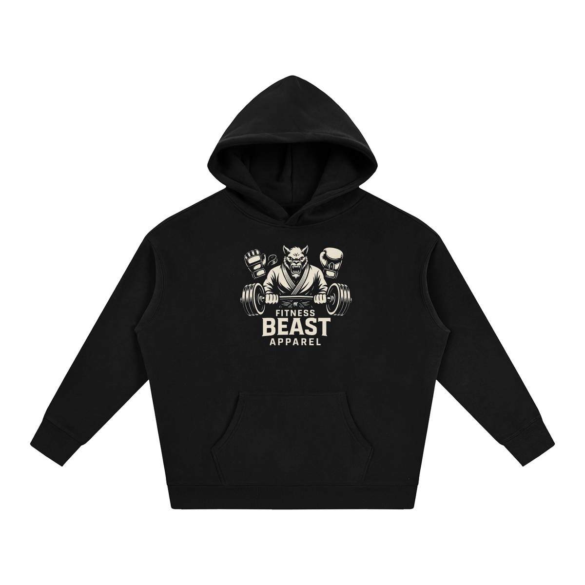 Oversize Fitness Beast Fleeced Hoodie